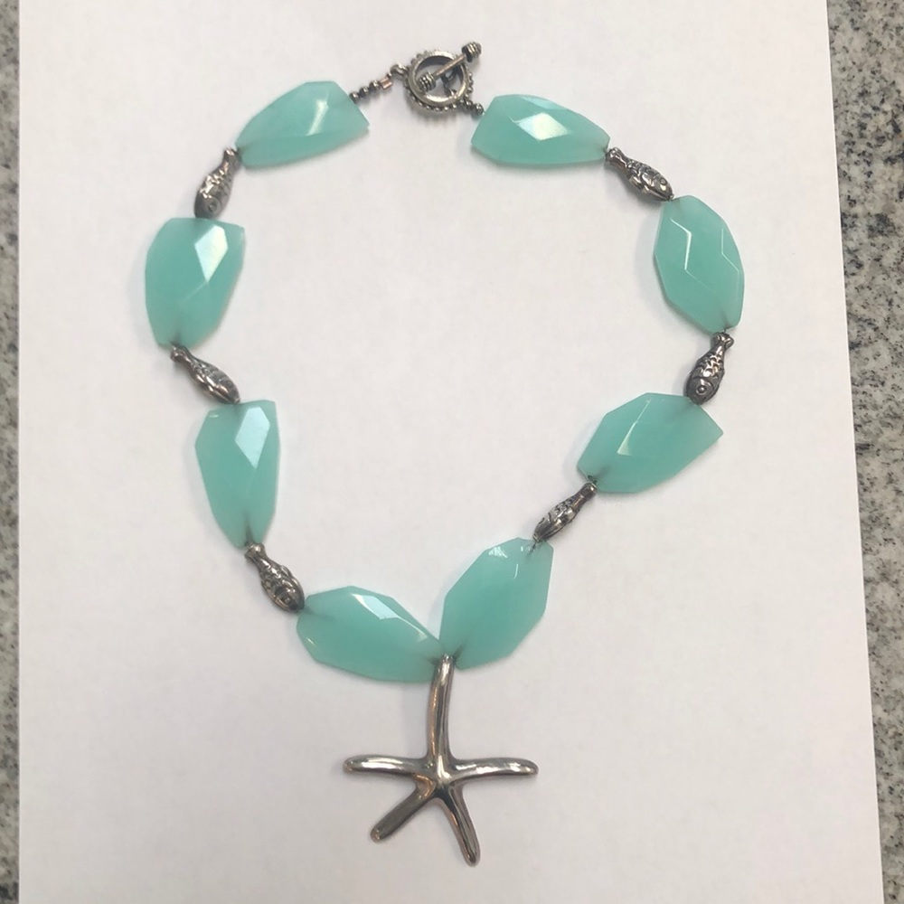 Starfish / fish gem necklace